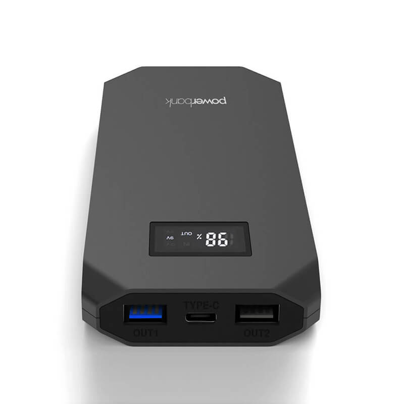 1000mAh QC PD3.0 Tua nhanh nạp điện ngân hàng với màn hình dạng LCD cho tất cả các thanh thông minh.